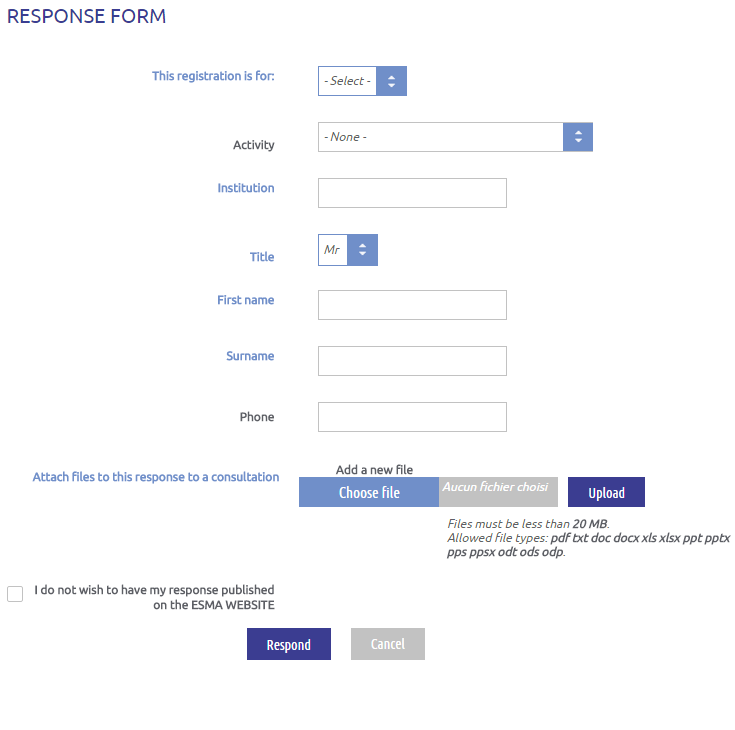 Consultation response