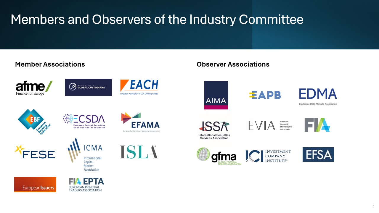 Associations participating in the T+1 Industry Committee